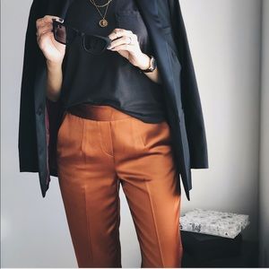 Babaton Atlier Conan satin pants in copper